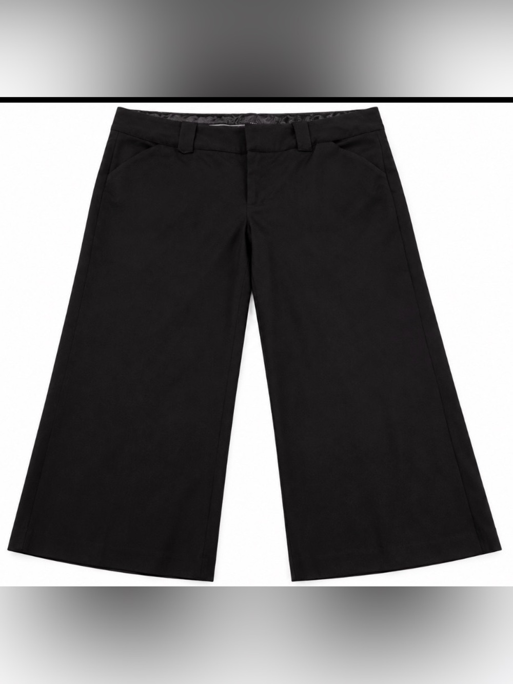 Maurices Black Wide-Leg Cropped Pants